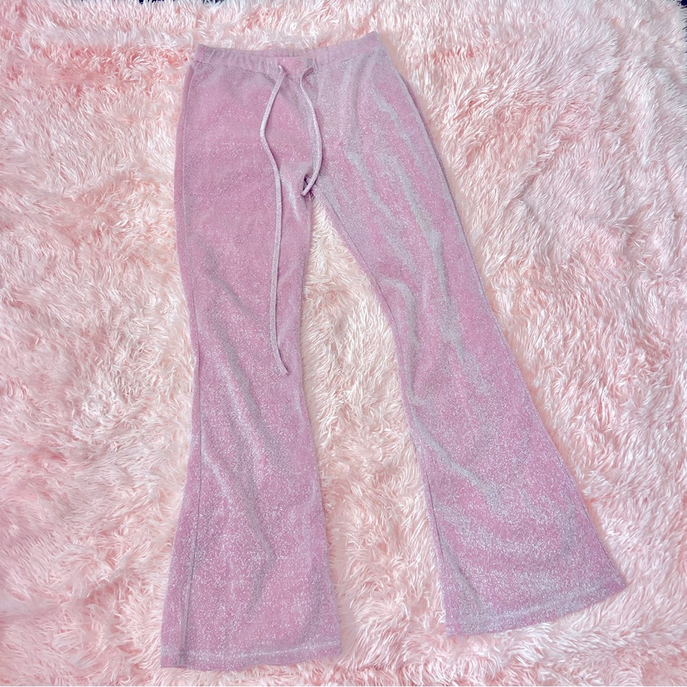 Pink Gilitter sheer pants